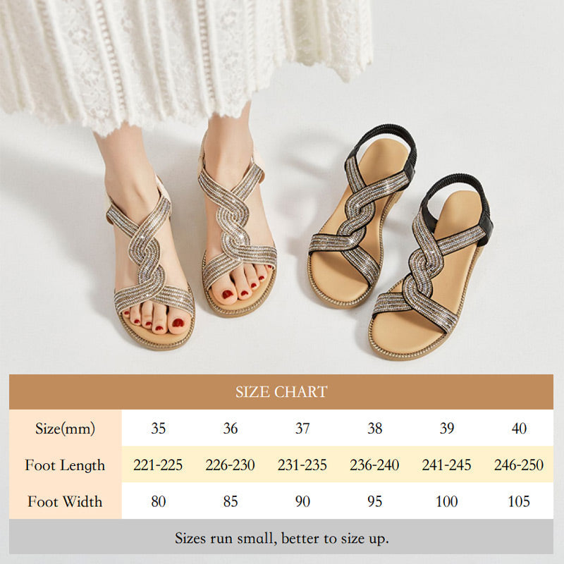 Flache Sandalen Damen Sommer Freizeit Zehentrenner mit Weiche Fußbett