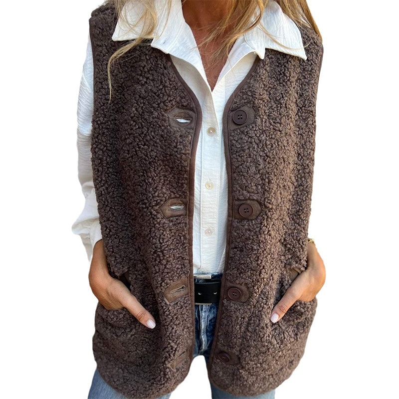 📢📢50 % RABATT !! ⏰Kurze Thermoweste für Damen mit Knopfleiste vorne