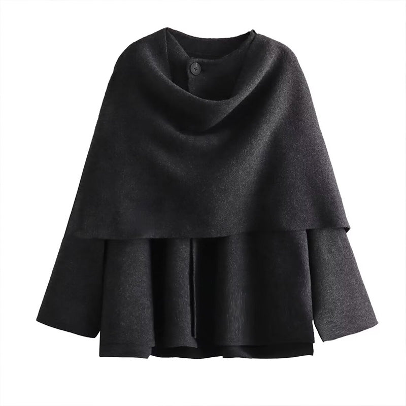 Bequeme, einfarbige, elegante Strickjacke für Frauen