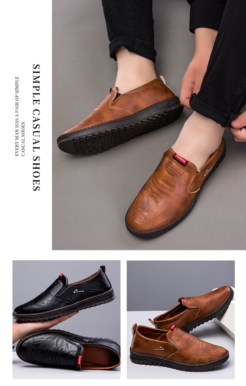 🔥40 % RABATT🔥Atmungsaktive, rutschfeste Ledersneaker für Herren