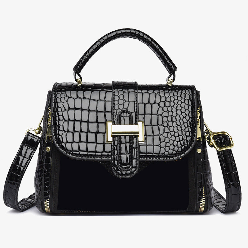 Elegante Damen-Umhängetasche aus PU-Leder mit Krokodilprägung