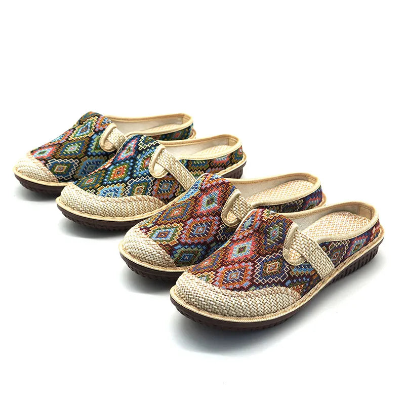 Handgefertigte Ethno-Slipper