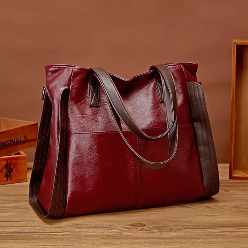 Stilvolle Retro-Schulterhandtasche mit großem Fassungsvermögen