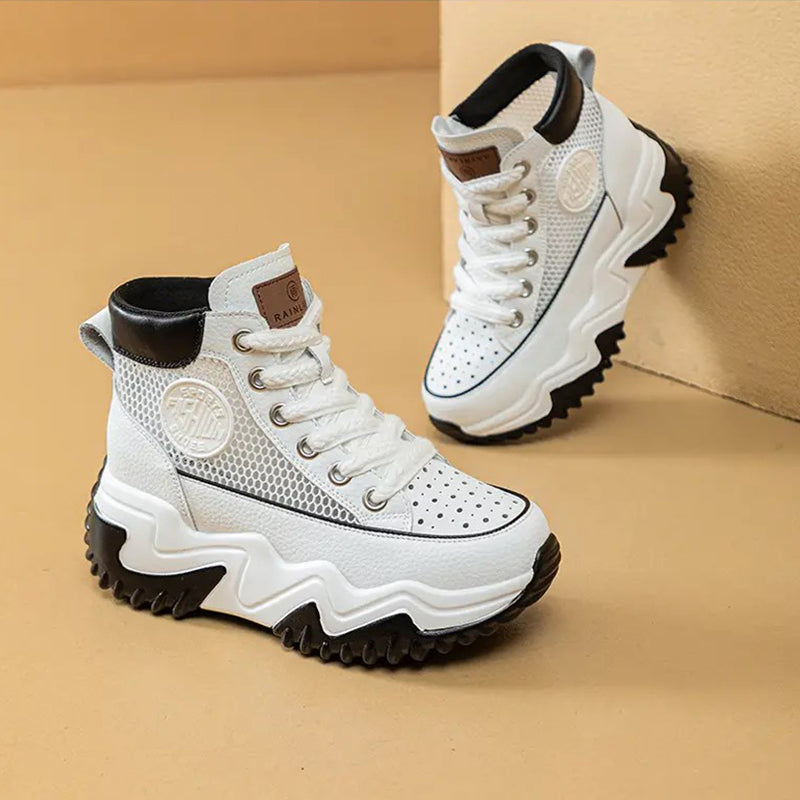 Mesh-Sneakers mit dicker Sohle für Damen