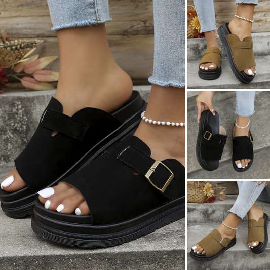 Damen-Sandalen mit dicker Sohle im Retro-Stil