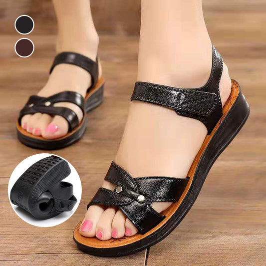 Damen-Sandalen mit Knöchelriemen und weicher Sohle