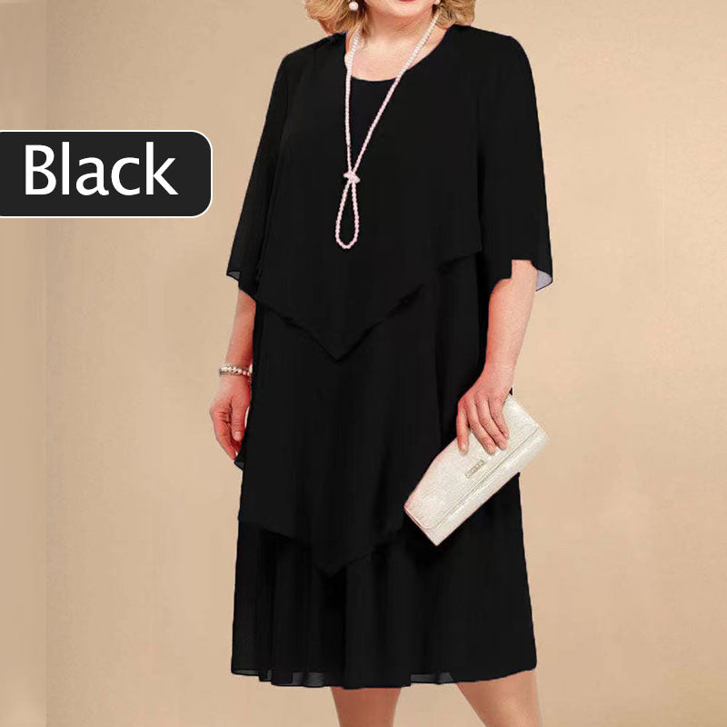 🔥SOMMERANGEBOT - 50% RABATT🔥Midikleid im Lagen-Look in großen Größen