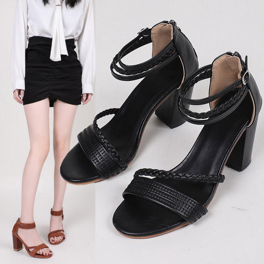 Damen-Sandalen mit hohem Absatz und lässigem Komfort für den Urlaub