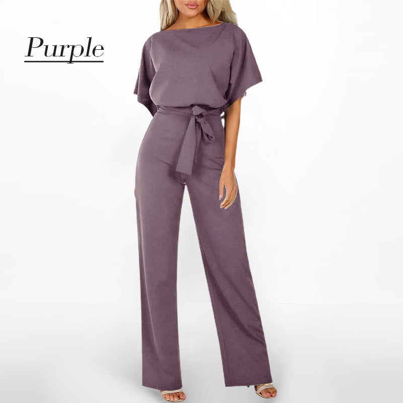 Jumpsuit mit hoher Taille und weitem Bein für Damen