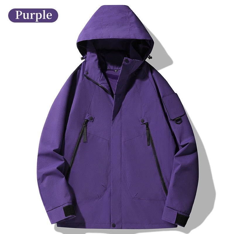 ⏳Begrenzte Zeit 50% Rabatt💥Outdoor-Jacke mit Kapuze, wasserdicht, winddicht, solider Reißverschluss