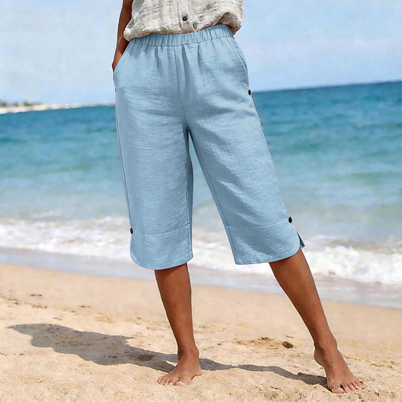 Damen atmungsaktive Sommer-Freizeit-Caprihosen