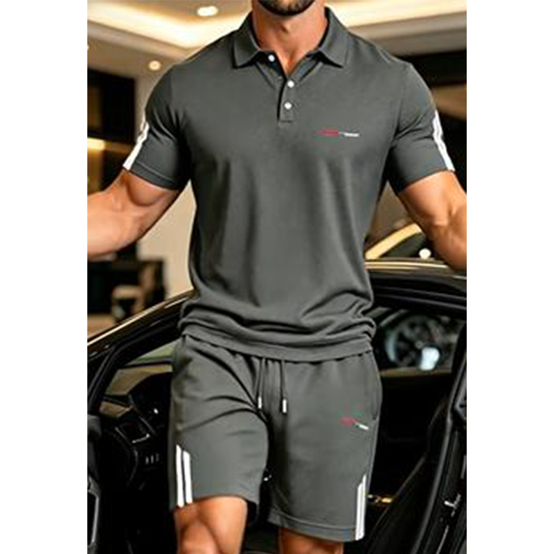👕 2-teiliges Freizeit-Set für Herren – Kurzarm-Oberteil & Shorts, atmungsaktiv, bequem & vielseitig für Alltag, Sport & Reisen ☀️🩳