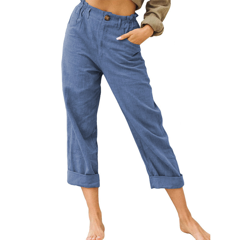 đ„Neuheiten & Sonderangebote â LĂ€ssige Damenhosen mit hoher Taille und Taschen