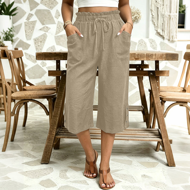 🔥 50 % RABATT + MEHR ALS 50.000 VERKAUFT 👖 Damen-7/8-Hose in weiter Passform – Luftiger Baumwollmix, bequem & figurschmeichelnd ✨