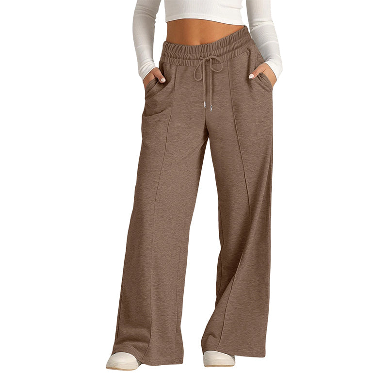 💎👖 Neuheiten – Hoch taillierte Weitbeinhose mit Kordelzug – bequem und elegant