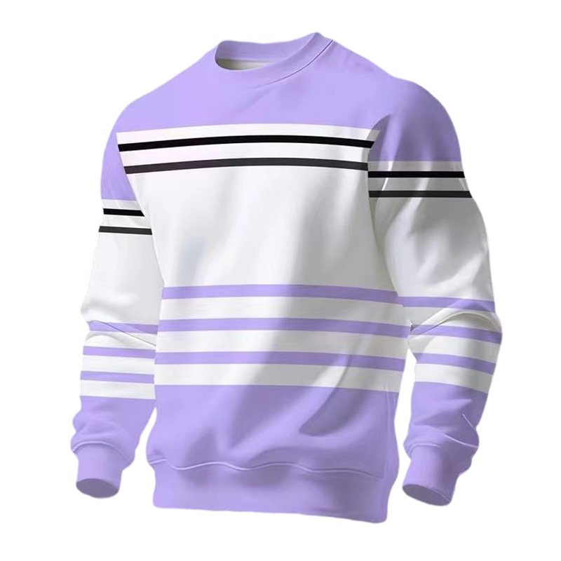 📢📢50%Rabatt!!!🎉💞 Über 100.000 verkauft – der beliebteste Hit – jetzt zum halben Preis !Gestreiftes Colorblock-Langarm-Sweatshirt für Herren