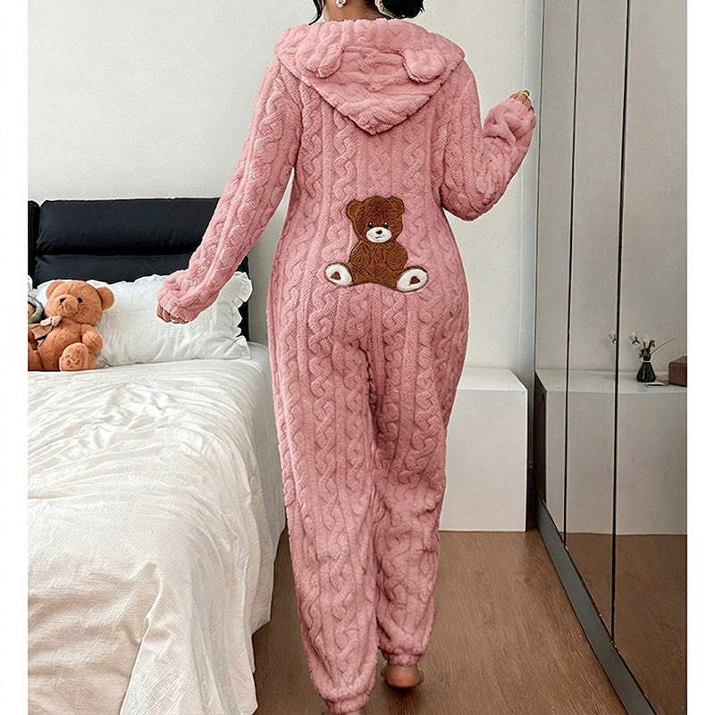 🐻 50% Rabatt | Kuschelige Wärme & süßer Komfort – Bären-Kapuzen-Overall