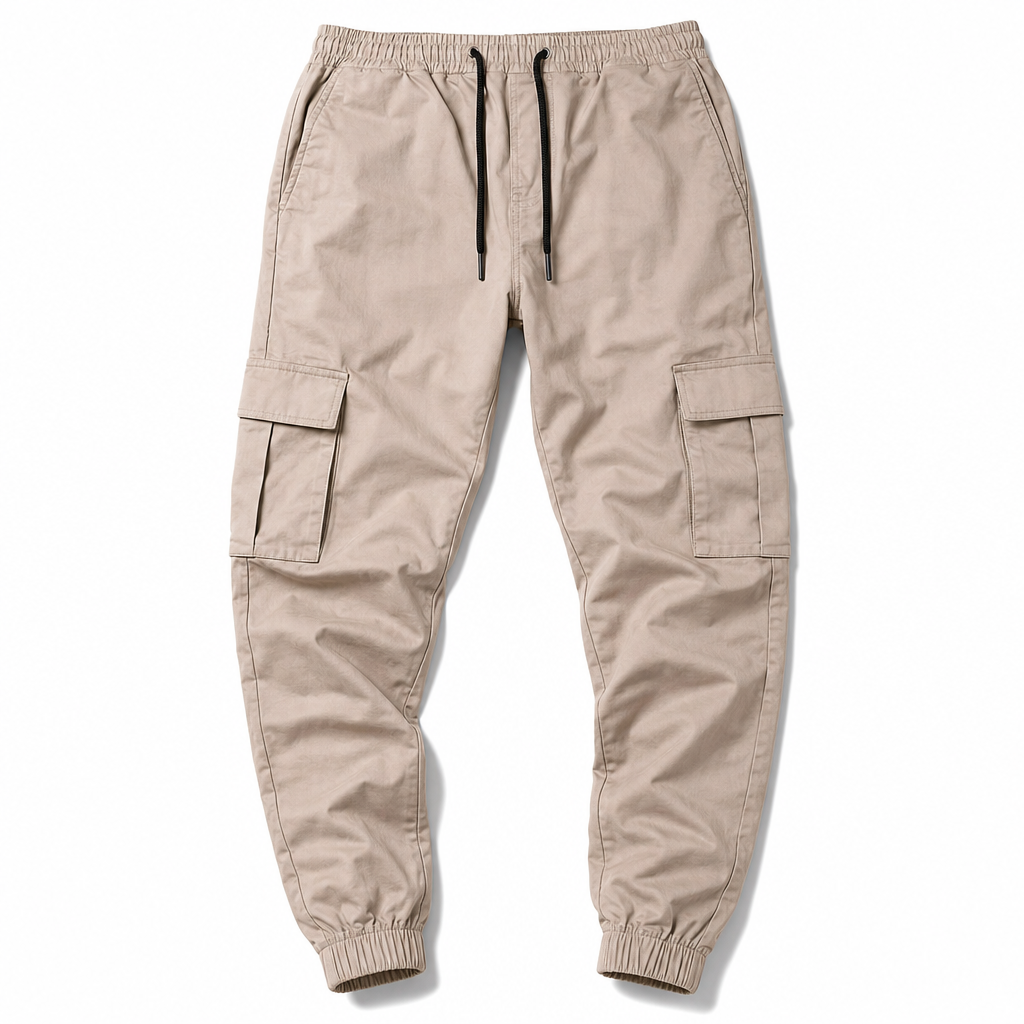 Cargo-Hose für Herren im Casual-Look mit mehreren Taschen und Kordelzug