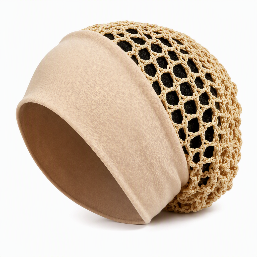 🔥Beliebtes Produkt !✨Elastisches, atmungsaktives Haarnetz mit breitem Mesh-Band, hohle Haarabdeckung