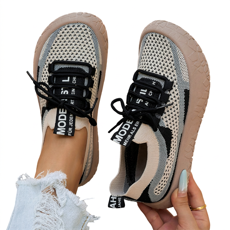 🔥Beliebtes Produkt !📈 Verkaufshit Nr. 1 – direkt 50%! Atmungsaktive Strick-Sneaker für Damen