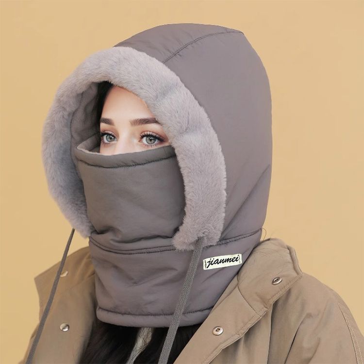 📢📢50%Rabatt!!!🎉✨Plüschgefütterte, verdickte Thermomütze mit Gesichtsmaske für Männer und Frauen