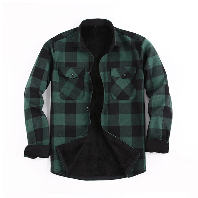 📢📢50%Rabatt!!!🎉✨Wärmflannelhemd Jacke für Herren im Winter Karomuster