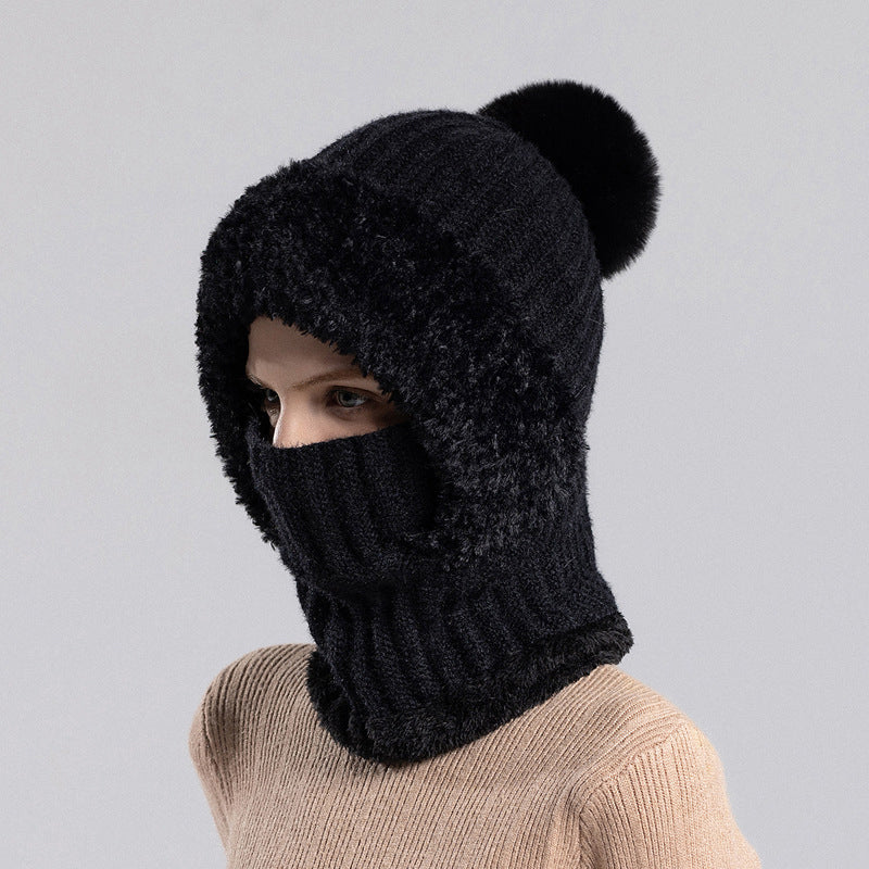 📢📢50%Rabatt!!!🎉✨Damen Winter Einteilige Gestrickte Mütze Schal Maske