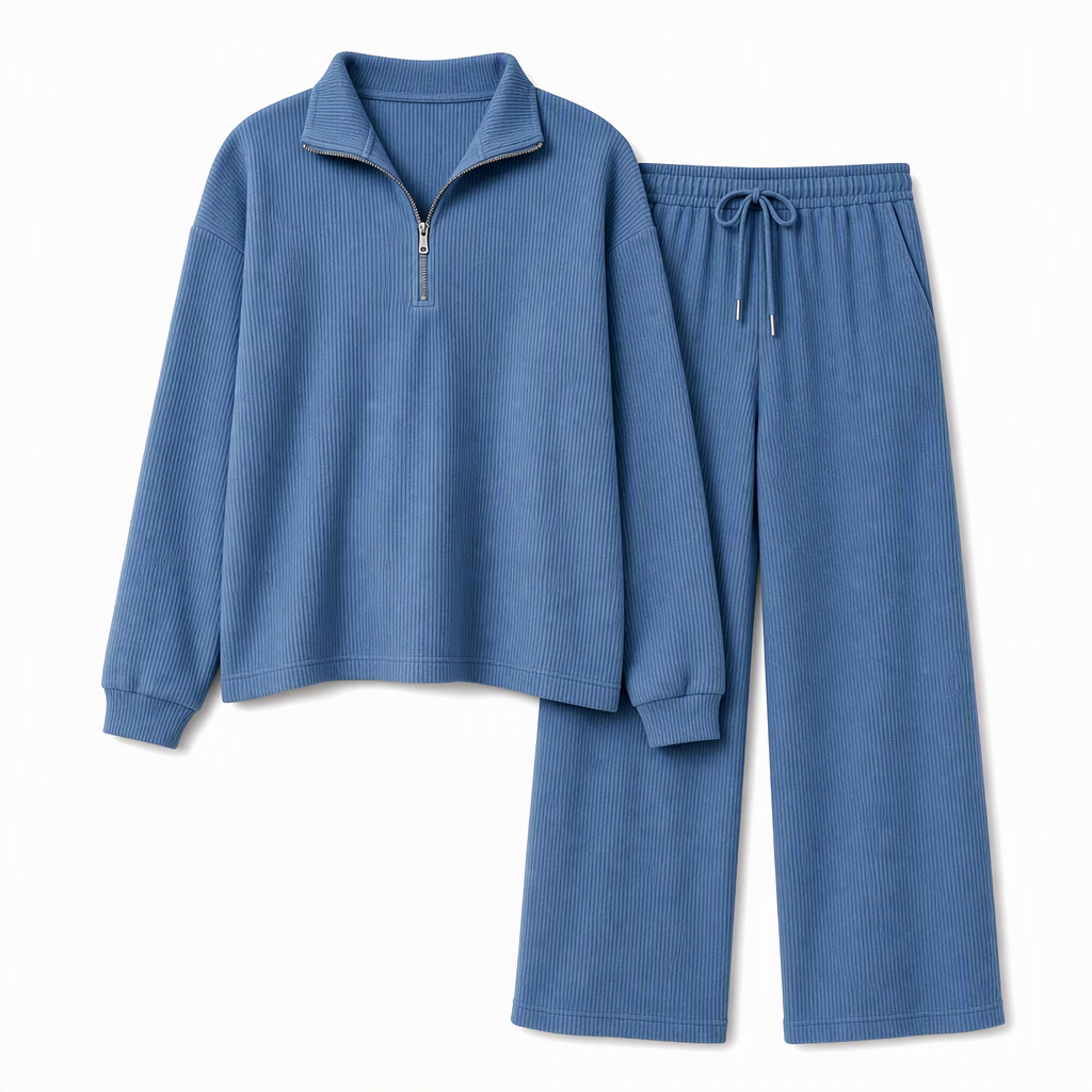 ✨Begrenzter Vorrat verfügbar, nicht verpassen!🔥🔥2-teiliges Damen-Set aus Strickpullover und weit geschnittenen Hosen