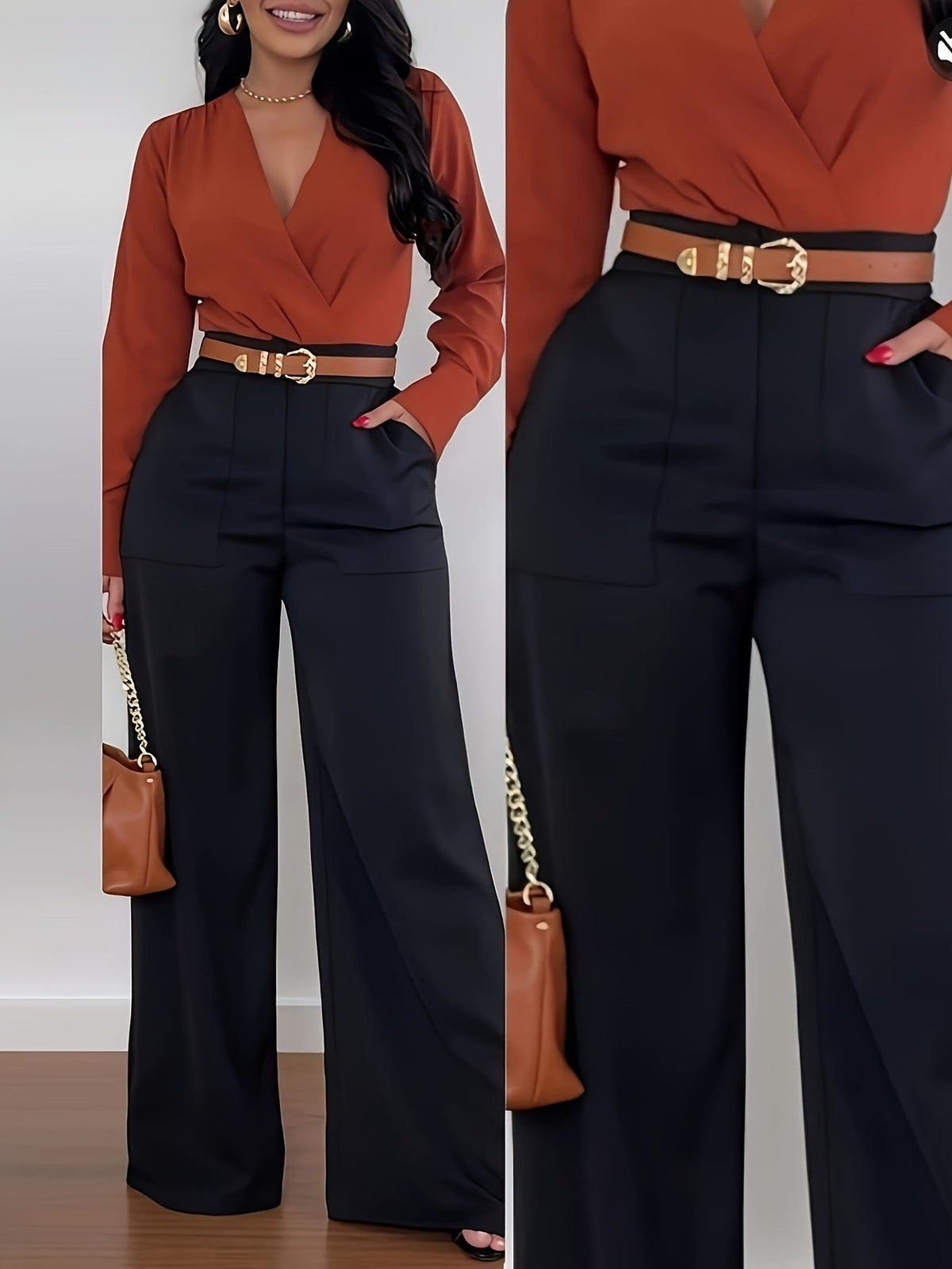 ✨Begrenzter Vorrat verfügbar, nicht verpassen!🔥🔥Damen Freizeit Hosenanzug Weites Bein Hosen Herbst Winter Lange Hosen