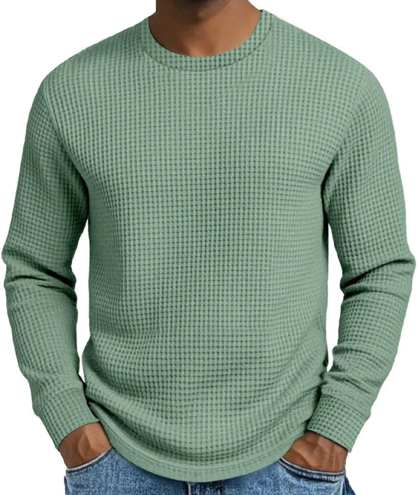 🔥Beliebtes Produkt !✨Freizeit-Sweatshirt für Herren, schmal geschnitten, Rundhalsausschnitt, langärmelig