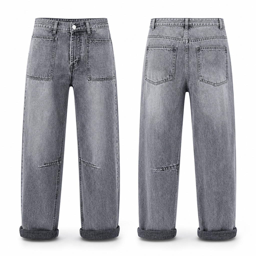 🔥Beliebtes Produkt !✨Damen Stretchjeans in Übergröße, mittlere Taille, verkürzte Hosen, Denimhosen mit schmalem Knöchelbund und gesteppten aufgesetzten Taschen