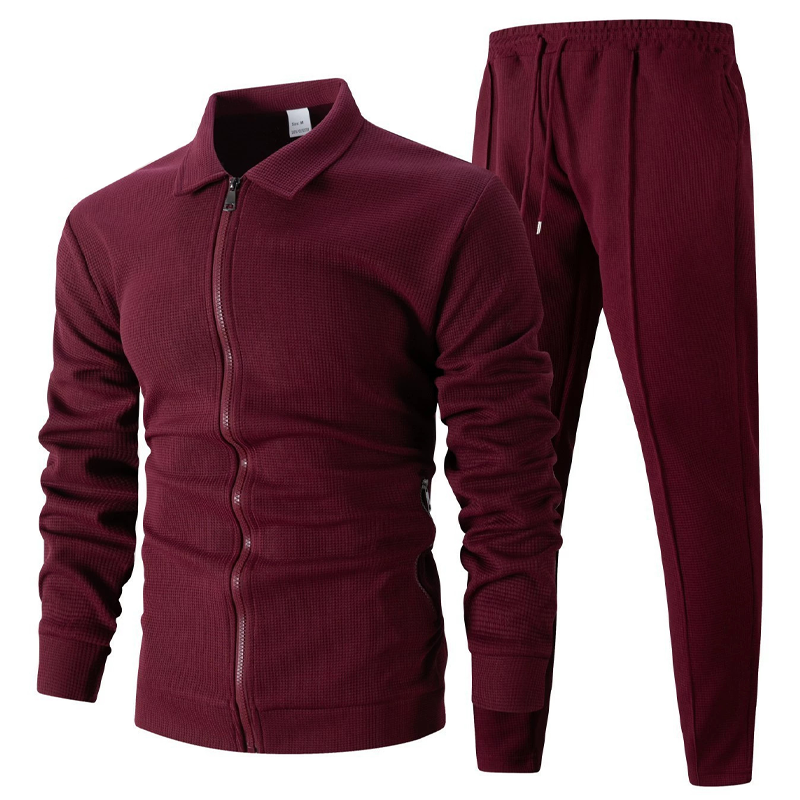 🔥Beliebtes Produkt !✨Herren stilvolles 2-teiliges Set: Jacke mit Hemdkragen und Jogginghose