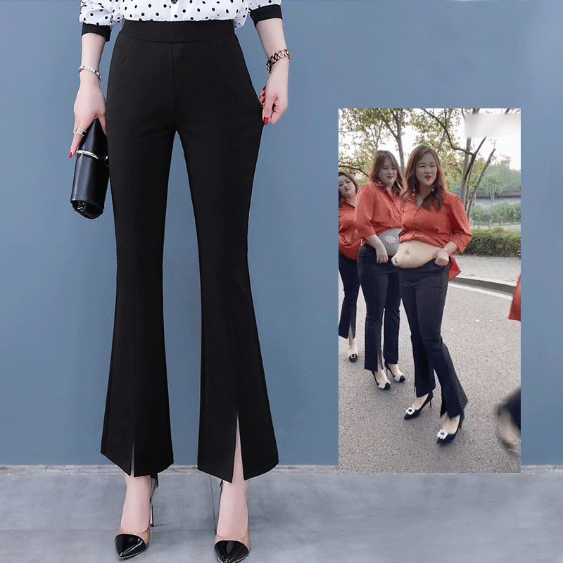 Stilvolle Schlaghose mit Schlitz und hoher Taille für Damen