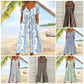 Bedruckter Jumpsuit mit V-Ausschnitt und Seitentaschen