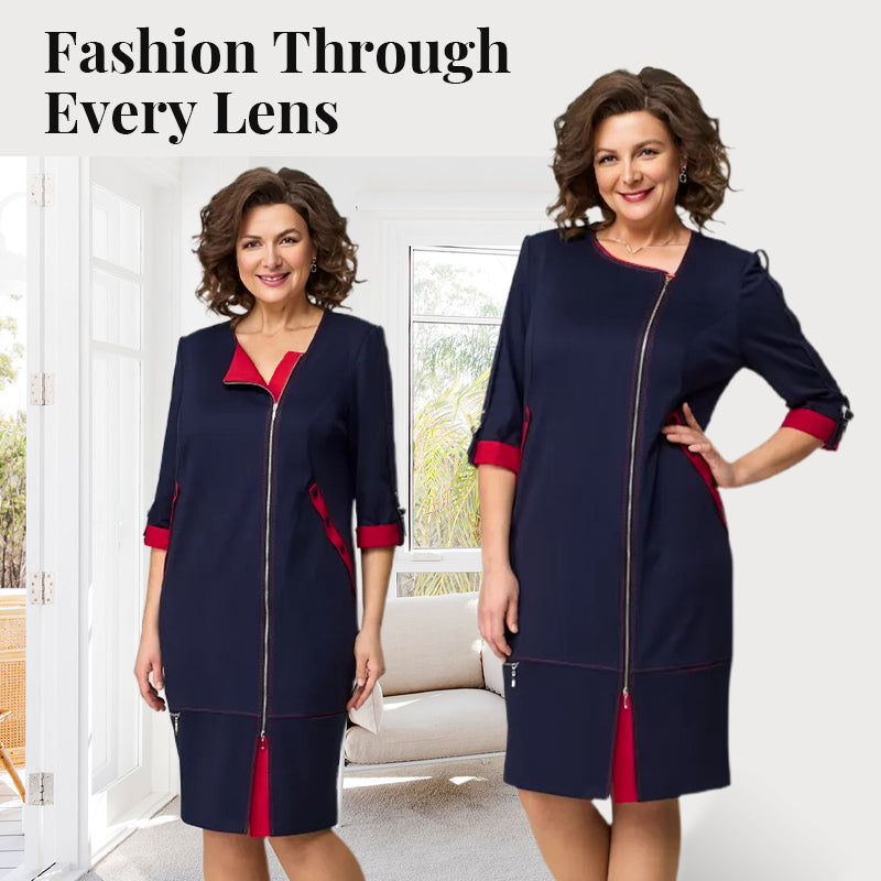 Women Modisches High-End-Kleid mit Seitenreißverschluss