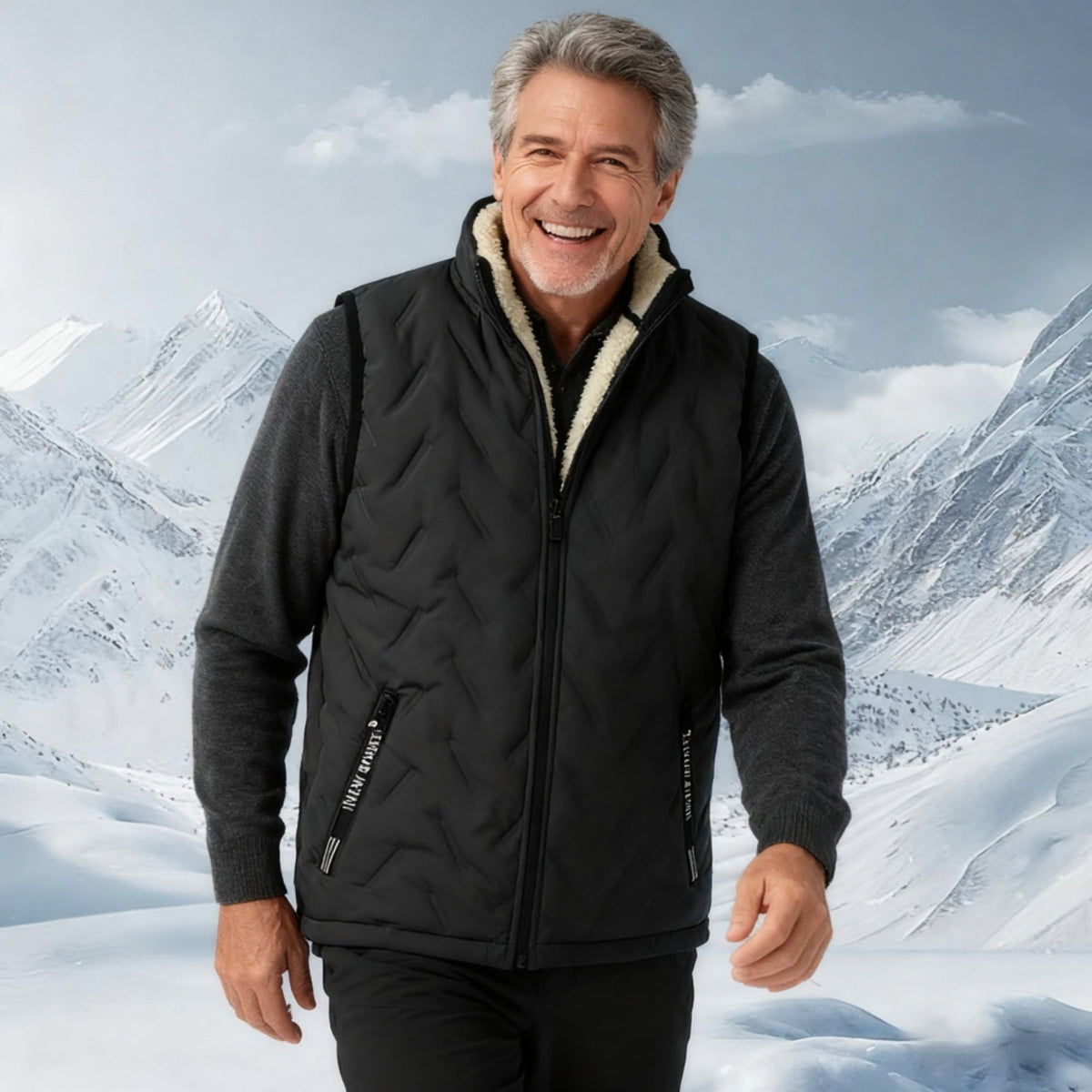 💖HERVORRAGENDER ABVERKAUF 50 % ✨️❄️Warme, lässige, ärmellose Steppweste für den Winter mit Fleecefutter