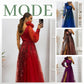 Damen modisches bedrucktes Kleid mit schräger Schulter aus Mesh
