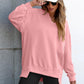 🍂✨Übergroßes Damen-Sweatshirt mit V-Ausschnitt, langärmelig, Tunika, leichter Pullover