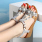 💖💖Frauen neue Sommer Strass Sandalen mit offener Spitze💖💖