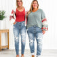 📢📢50%Rabatt!!!🎉✨Bauchweg-Jeans im Used-Look mit Bündchen