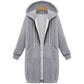 🔥✨Damen Fleece‑Kapuzenpullover mit Reißverschluss