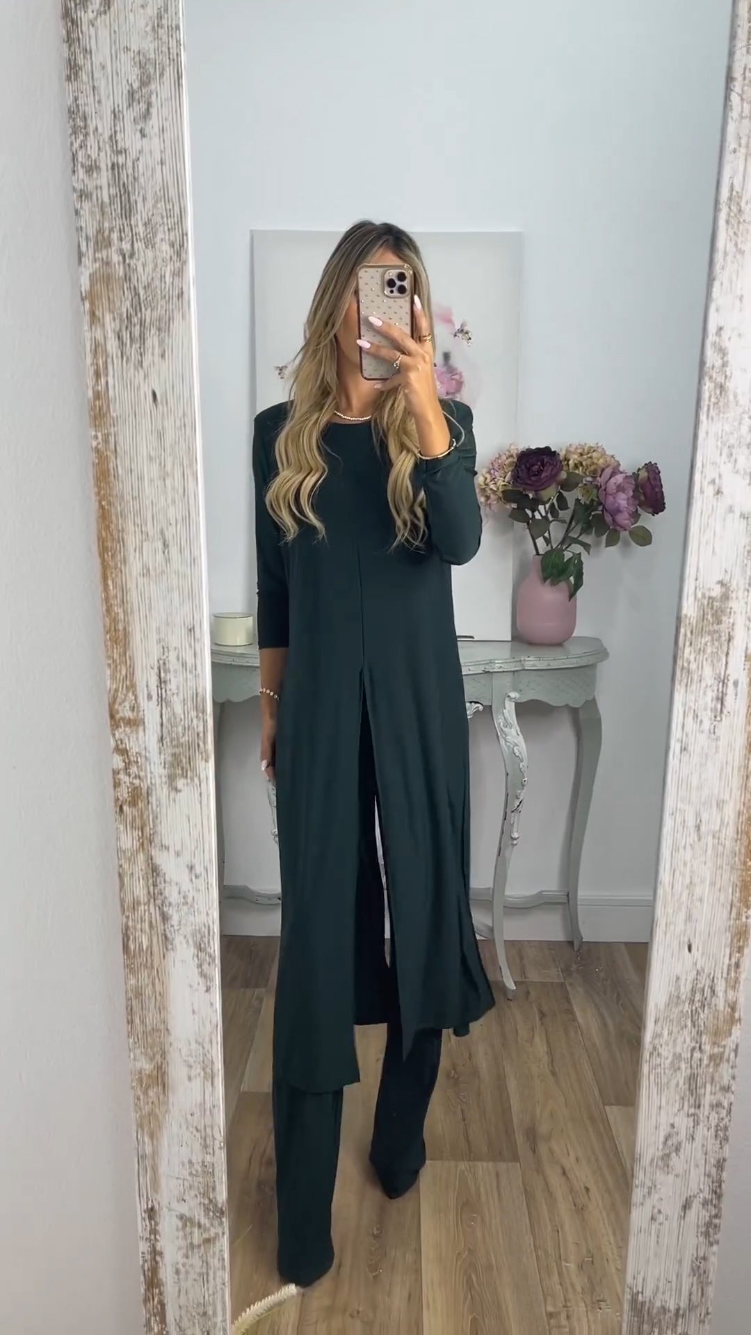 💃Elegant lässiger 2-teiliger Anzug mit langem Oberteil und passender Hose