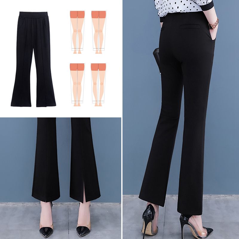 Stilvolle Schlaghose mit Schlitz und hoher Taille für Damen