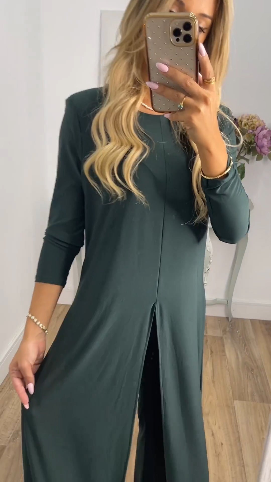 💃Elegant lässiger 2-teiliger Anzug mit langem Oberteil und passender Hose