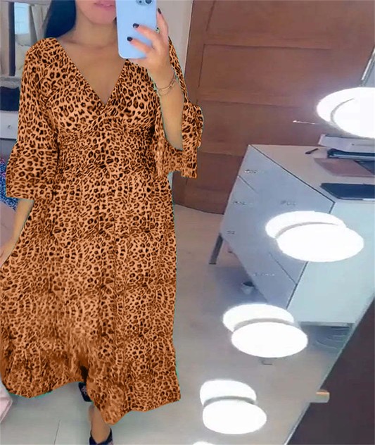 Langes Baumwollkleid für Damen