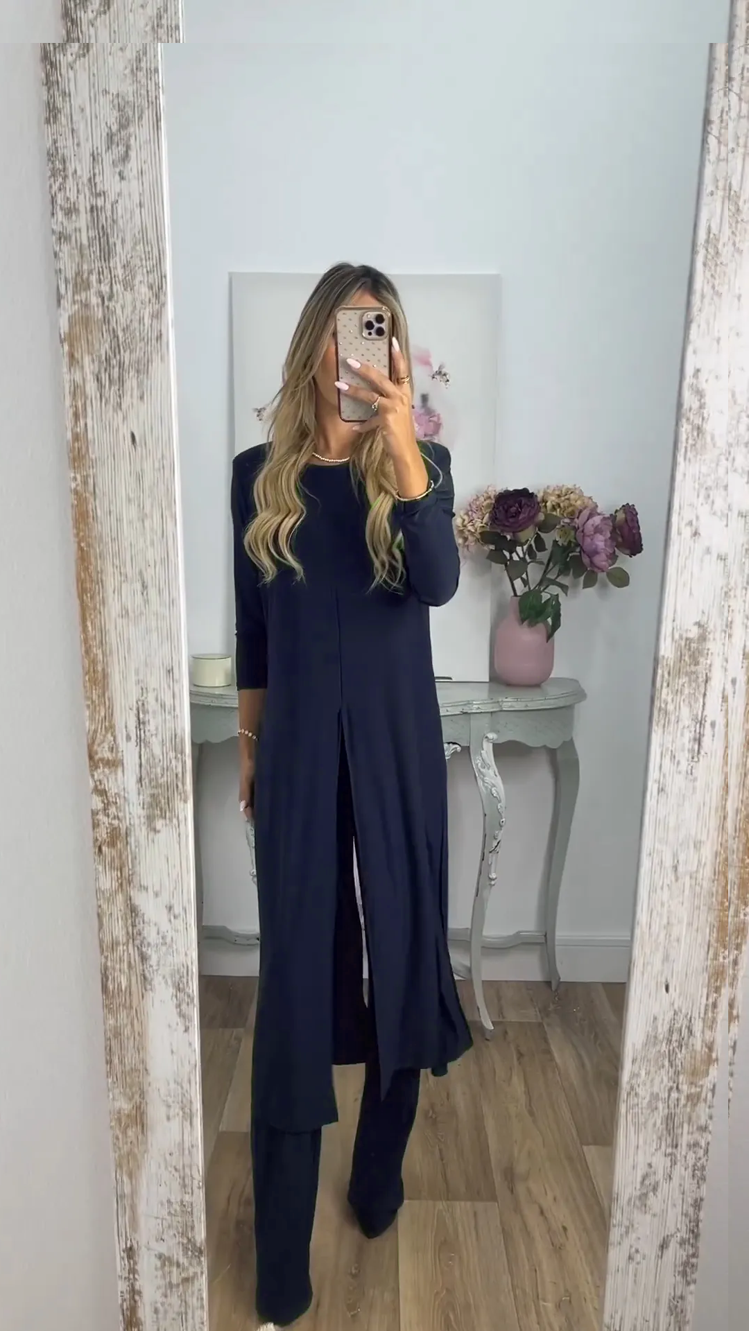 💃Elegant lässiger 2-teiliger Anzug mit langem Oberteil und passender Hose