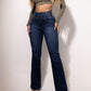 📢📢50%Rabatt!!!🎉✨ 2026 Mode-Neuheiten! 💕👖Stretch-Schlagjeans mit hohem Bund