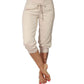 💥 SOMMER DEAL: -50% 🌸 Damen 3/4 Jogginghose 👖 weicher Strick, Kordelzug & praktische Taschen – ideal für Sport & Alltag 🏃‍♀️