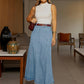 🎁Neuheiten 2026 mit 50 % RABATT👗Damen-Maxirock aus Denim – Hoher Bund & A-Linien-Schnitt