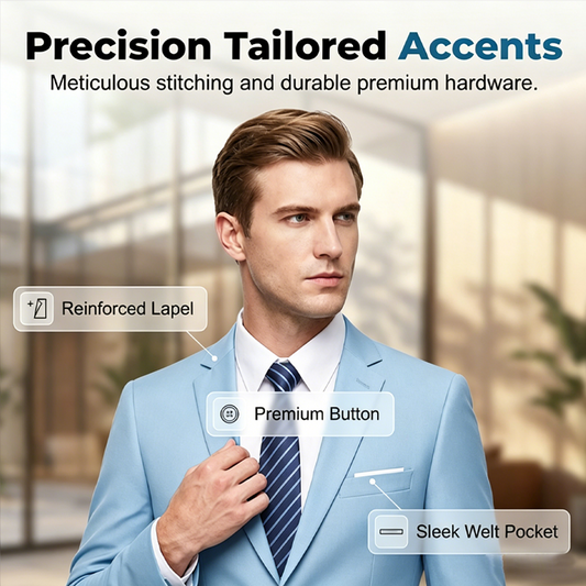 ✨👔50 % RABATT + KOSTENLOSER VERSAND 💼 Zweiteiliger Herrenanzug in moderner Passform – Atmungsaktiv, knitterfrei und professionell im Stil ✨